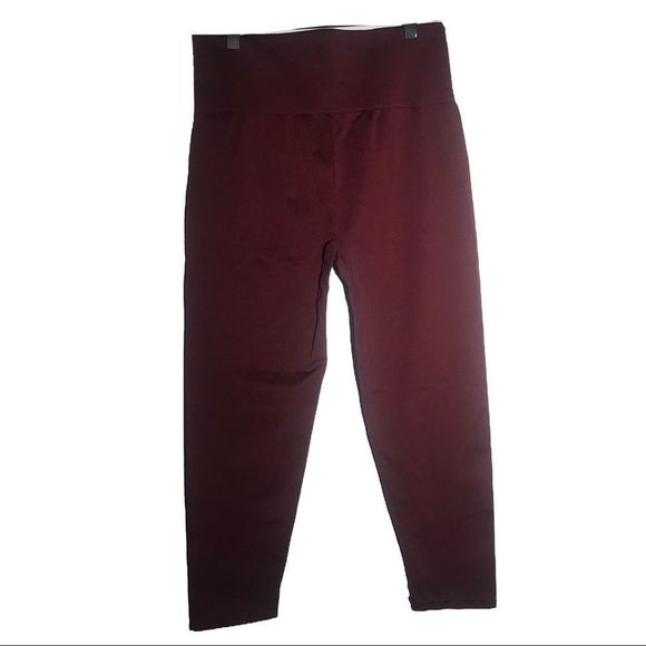 Fabletics seamless burgundy leggings - Picture 3 of 5